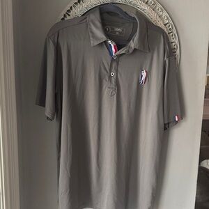 Gray USAG GOLF Polo Shirt for Men